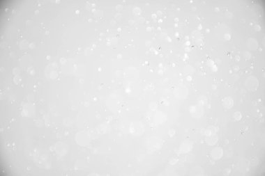 Beyaz arka planda beyaz kar taneleri. Noel ve yeni yıl konsepti.