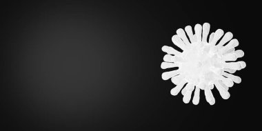 beyaz virüs bakterisi 3 boyutlu model