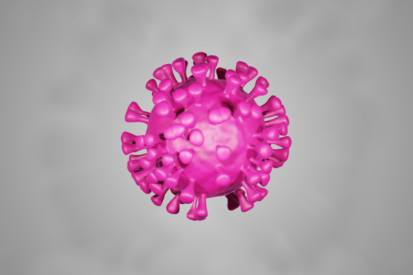 Corona Virüs hücresi. Üç boyutlu illüstrasyon. Coronavirus arkaplanı.