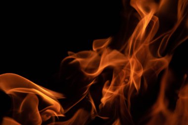 Ateş siyah üzerine ateş