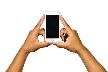 studio Smartphone kullanan kadın