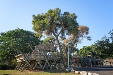 Tel-Aviv, Israel - January 3, 2023: HaYarkon Park in Tel-Aviv.