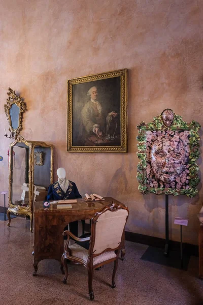 Venice, Italy - June 22, 2023: the House of Carlo Goldoni or Casa di Carlo Goldoni, currently the Theatrical Art Museum.