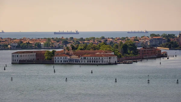 Venise Italie Juin 2023 Vue Imprenable Sur Île San Servolo Images De Stock Libres De Droits