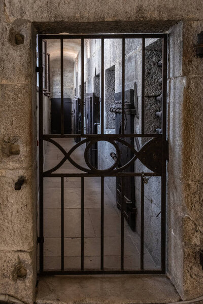 Venice, Italy - June 22, 2023: Doge's palace prison interior.
