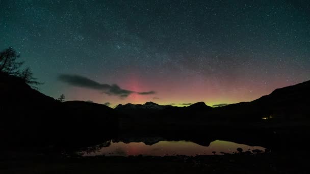 Time Lapse Norten Lights Blea Tarn English Lake District — Vídeo de stock