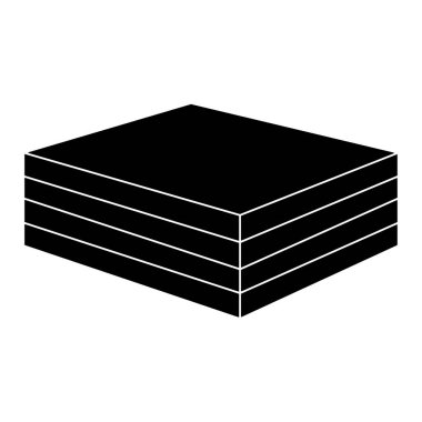 Yapıştırma notlarının izole edilmiş silueti Ofis arz vektörü illüstrasyonu