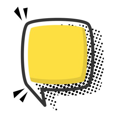 Isolated empty colored comic speech bubble Vector illustration