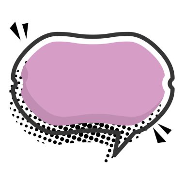 Isolated empty colored comic speech bubble Vector illustration