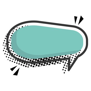 Isolated empty colored comic speech bubble Vector illustration