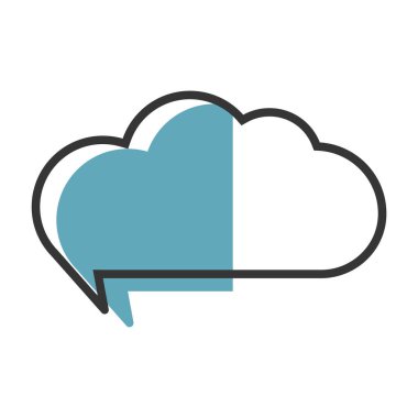 Isolated empty colored comic speech bubble Vector illustration