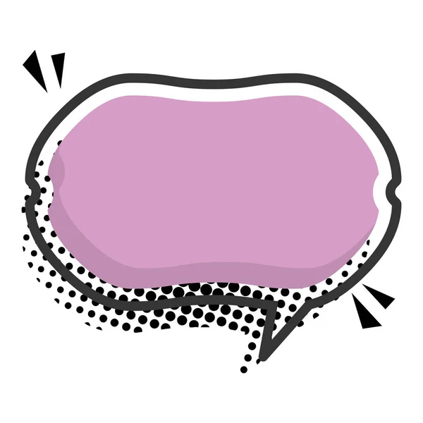 Isolated Empty Colored Comic Speech Bubble Vector Illustration — Stok Vektör