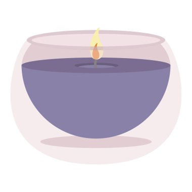 Ayrı renkte aromaterapi mum ikonu Vektör illüstrasyonu
