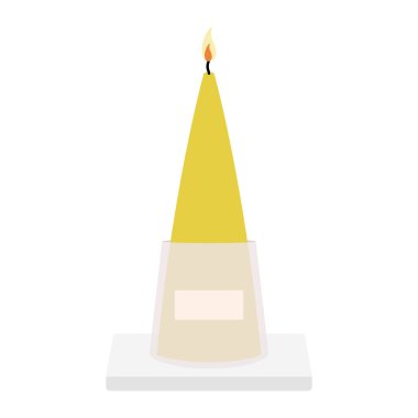 Ayrı renkte aromaterapi mum ikonu Vektör illüstrasyonu