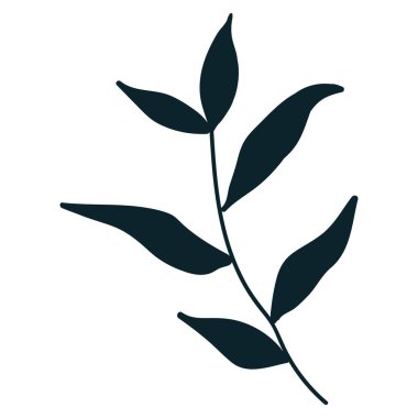 Yaprak ikonu Vektör illüstrasyonunun izole edilmiş silueti