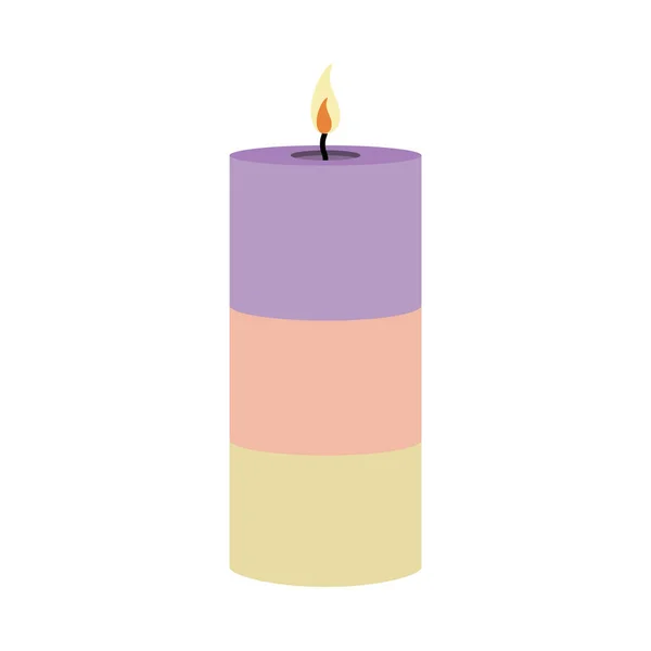 Isolierte Farbige Aromatherapie Kerze Symbol Vector Illustration — Stockvektor