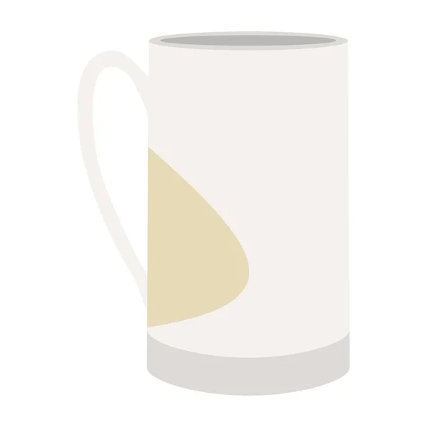 Μεμονωμένη Έγχρωμη Αφηρημένη Εικόνα Διάνυσμα Κύπελλο Καφέ — Διανυσματικό Αρχείο