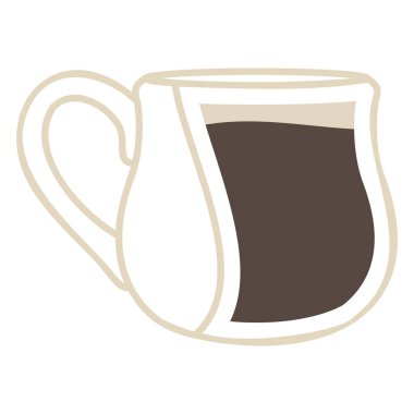 Soyut renkli kahve fincanı ikonu illüstrasyonu