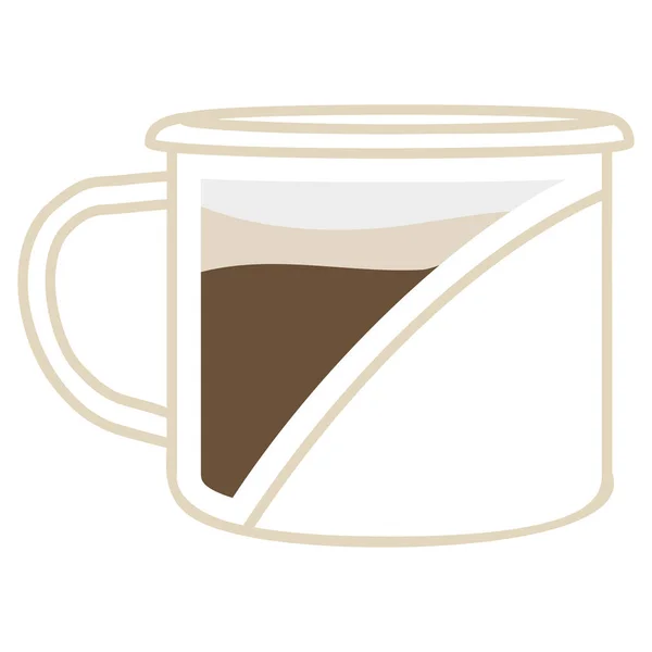 Soyut Renkli Kahve Fincanı Ikonu Illüstrasyonu — Stok Vektör