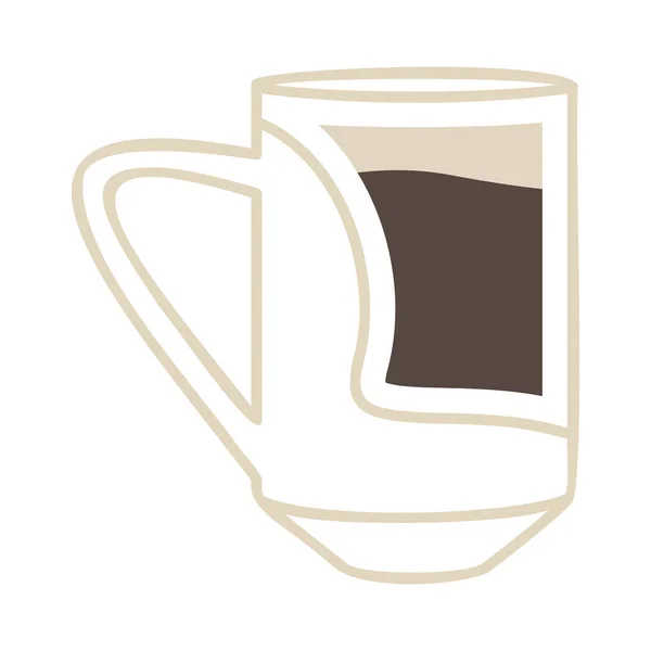 孤立的彩色抽象咖啡杯图标矢量插图 — 图库矢量图片