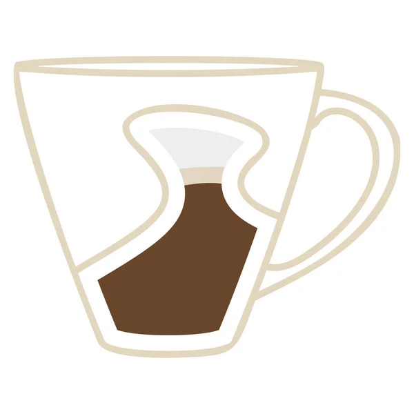 孤立的彩色抽象咖啡杯图标矢量插图 — 图库矢量图片