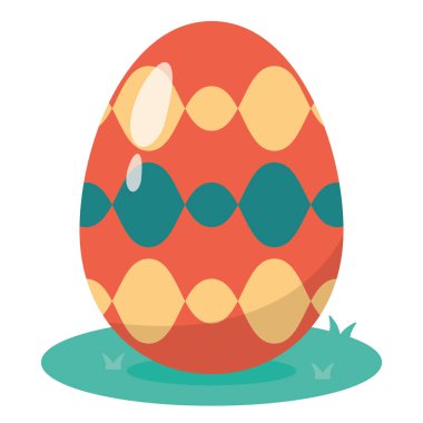 Renkli Paskalya yumurtası ikonu Vektör illüstrasyonuName