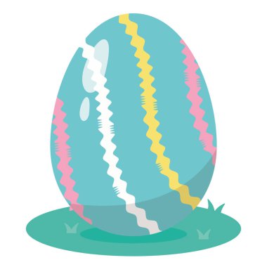 Renkli Paskalya yumurtası ikonu Vektör illüstrasyonuName