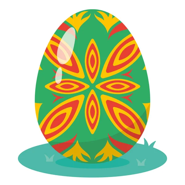 Μεμονωμένη Έγχρωμη Εικόνα Διάνυσμα Αυγών Του Πάσχα — Διανυσματικό Αρχείο