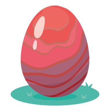 Renkli Paskalya yumurtası ikonu Vektör illüstrasyonuName