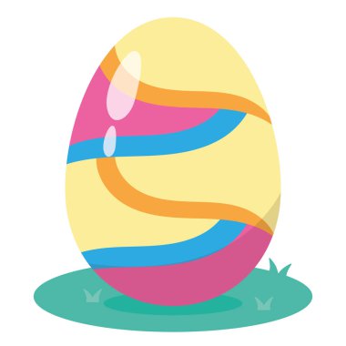 Renkli Paskalya yumurtası ikonu Vektör illüstrasyonuName