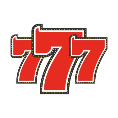 Isolated colored casino number seven icon Vector illustration