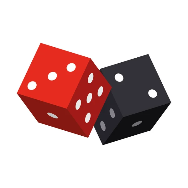 Isolated Pair Dices Casino Icon Vector Illustration — Stock Vector