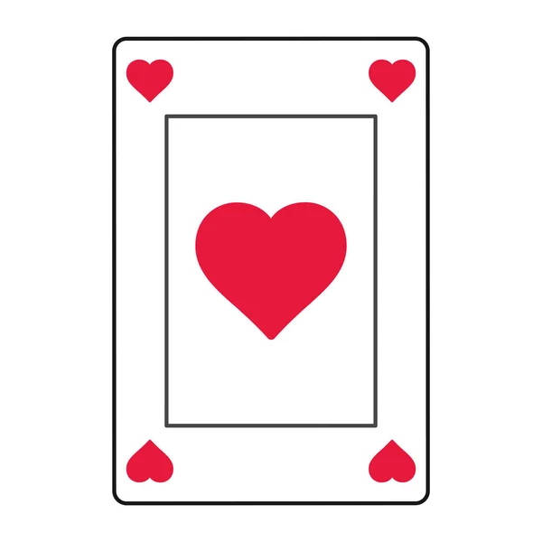 Isolated Colored Poker Card Icon Vector Illustration — Vetor de Stock