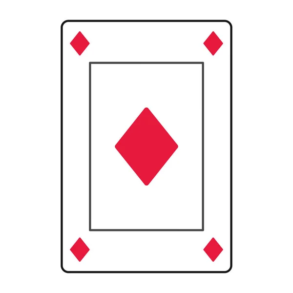 Μεμονωμένη Έγχρωμη Κάρτα Πόκερ Εικονίδιο Διάνυσμα Εικόνα — Διανυσματικό Αρχείο