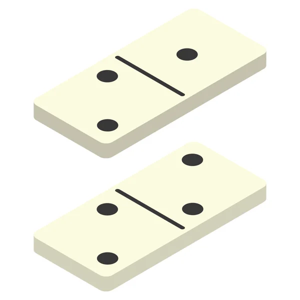 Izolovaný Pár Dominových Objektů Ikona Vektorové Ilustrace — Stockový vektor