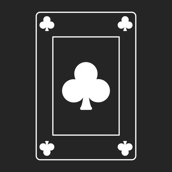 Geïsoleerd Silhouet Van Een Poker Kaart Pictogram Vector Illustratie — Stockvector