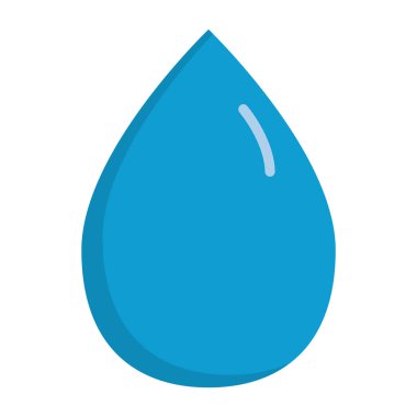 Isolated blue drop of water Vector illustration