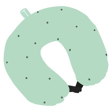 İzole edilmiş renkli seyahat yastık simgesi Vektör illüstrasyonu