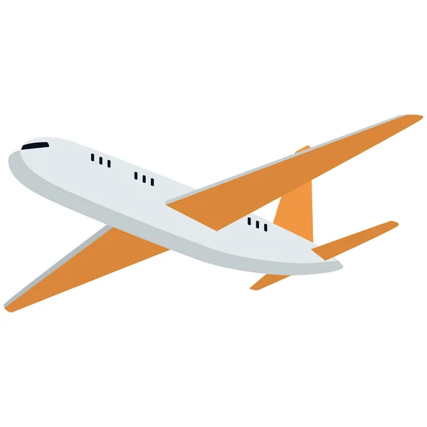 独立したカラー飛行機のアイコンベクトルイラスト — ストックベクタ