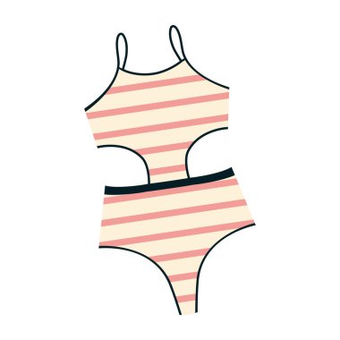 İzole edilmiş yaz bikini ikonu Vektör illüstrasyonu