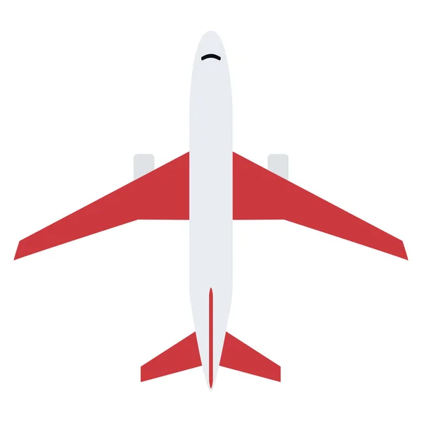 Ilustrasi Ikon Kendaraan Pesawat Vektor Berwarna Yang Terisolasi - Stok Vektor