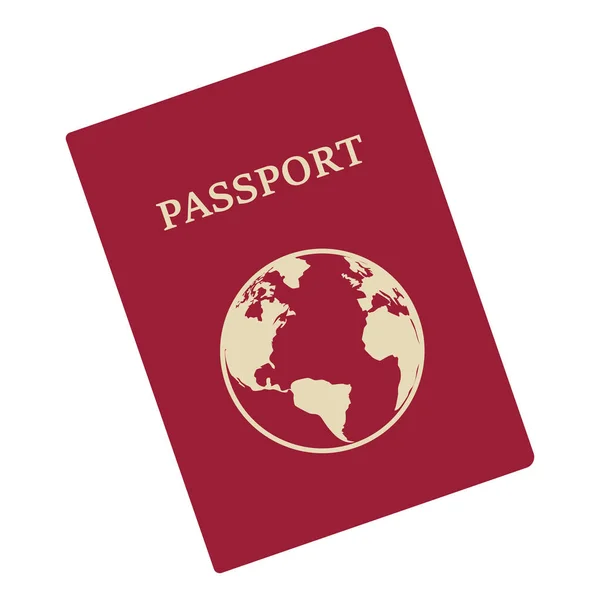 孤立的彩色旅行护照图标矢量插图 — 图库矢量图片