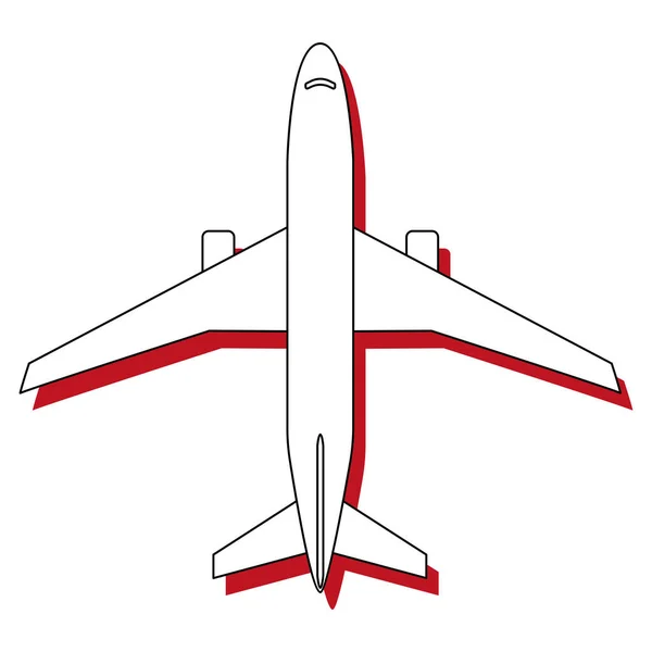 Icono Aislado Del Vehículo Avión Monocromo Ilustración Vectorial — Archivo Imágenes Vectoriales