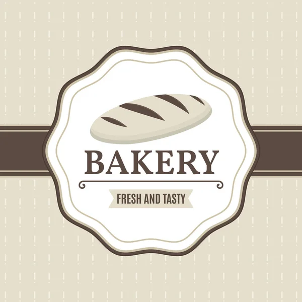 Colored Premium Quality Retro Bakery Template Vector Illustration — Stock Vector