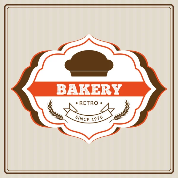 Colored Premium Quality Retro Bakery Template Vector Illustration — Stock Vector