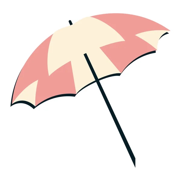 Isolated Colored Summer Beach Umbrella Icon Vector Illustration — Stock Vector