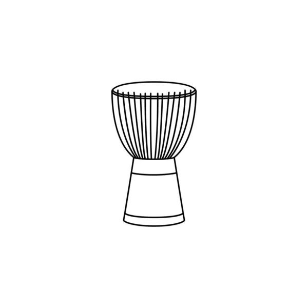 Isolation Tambour Icône Instrument Musique Design Plat Illustration Vectorielle — Image vectorielle