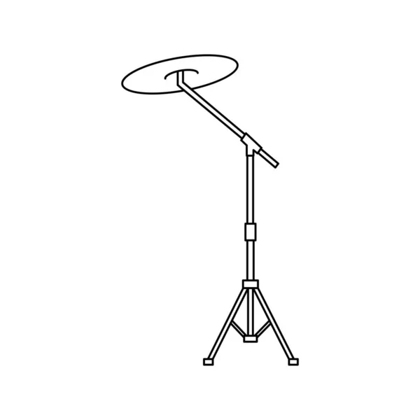 Isolerade Cymbaler Musikinstrument Ikon Platt Design Vektor Illustration — Stock vektor
