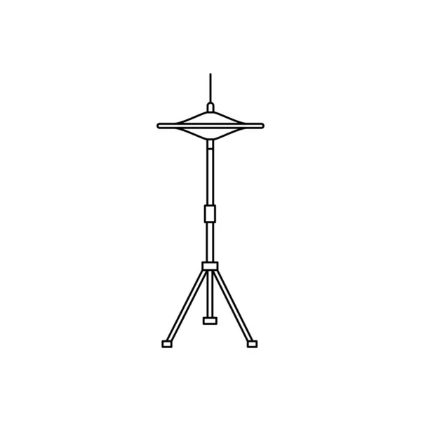 Cymbales Isolées Icône Instrument Musique Design Plat Illustration Vectorielle — Image vectorielle