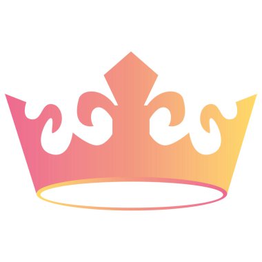 Isolated colored king or queen golden crown icon Vector illustration